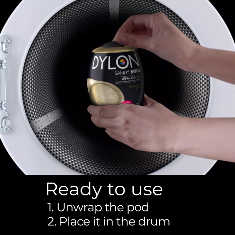 Dylon Washing Machine Fabric Dye Pod for Clothes & Soft Furnishings, 350g â€“ Sandy Beige - Image 5